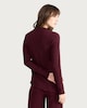 image 3 of F&F Textured Metal Accent Long Sleeved Co-ord Top in Burgundy