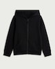 image 4 of F&F School Girls Cotton Rich Zip Up Hoodie in Black