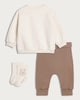image 2 of Disney Winnie the Pooh 3-Pack Sweatshirt, Joggers and Socks Set in Brown
