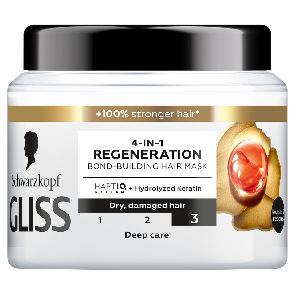 Schwarzkopf Gliss regenerační maska 4v1 Total Repair pro suché a poškozené vlasy 400ml