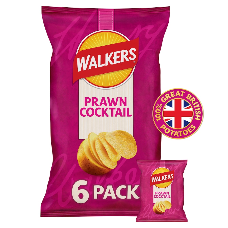 image 1 of Walkers Prawn Cocktails Multipack Crisps 6 x 25g