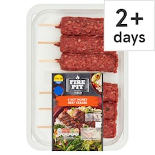 Tesco Firepit 6 Hot Honey Beef Kebab 360g