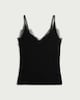 image 4 of F&F Lace Trim Strappy Vest in Black