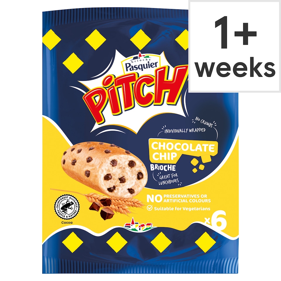 Brioche Pasquier Pitch Chocolate Chip Brioche 6 Pack