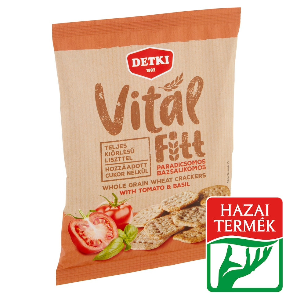 Detki Vital Fitt Whole Grain Wheat Crackers with Tomato & Basil 100 g