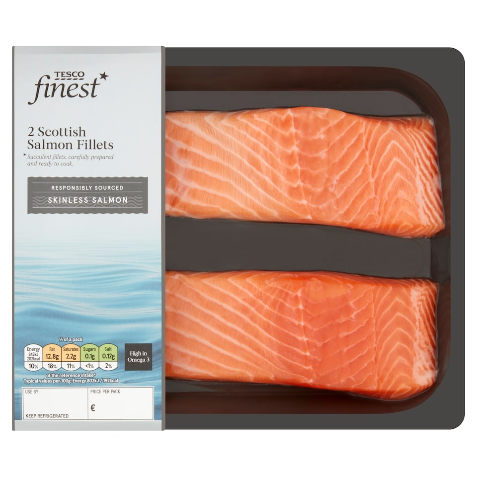 Tesco Finest 2 Scottish Salmon Fillets 240G