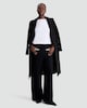 image 1 of F&F Boucle Textured Wide Leg Button Co-ord Trousers in Black