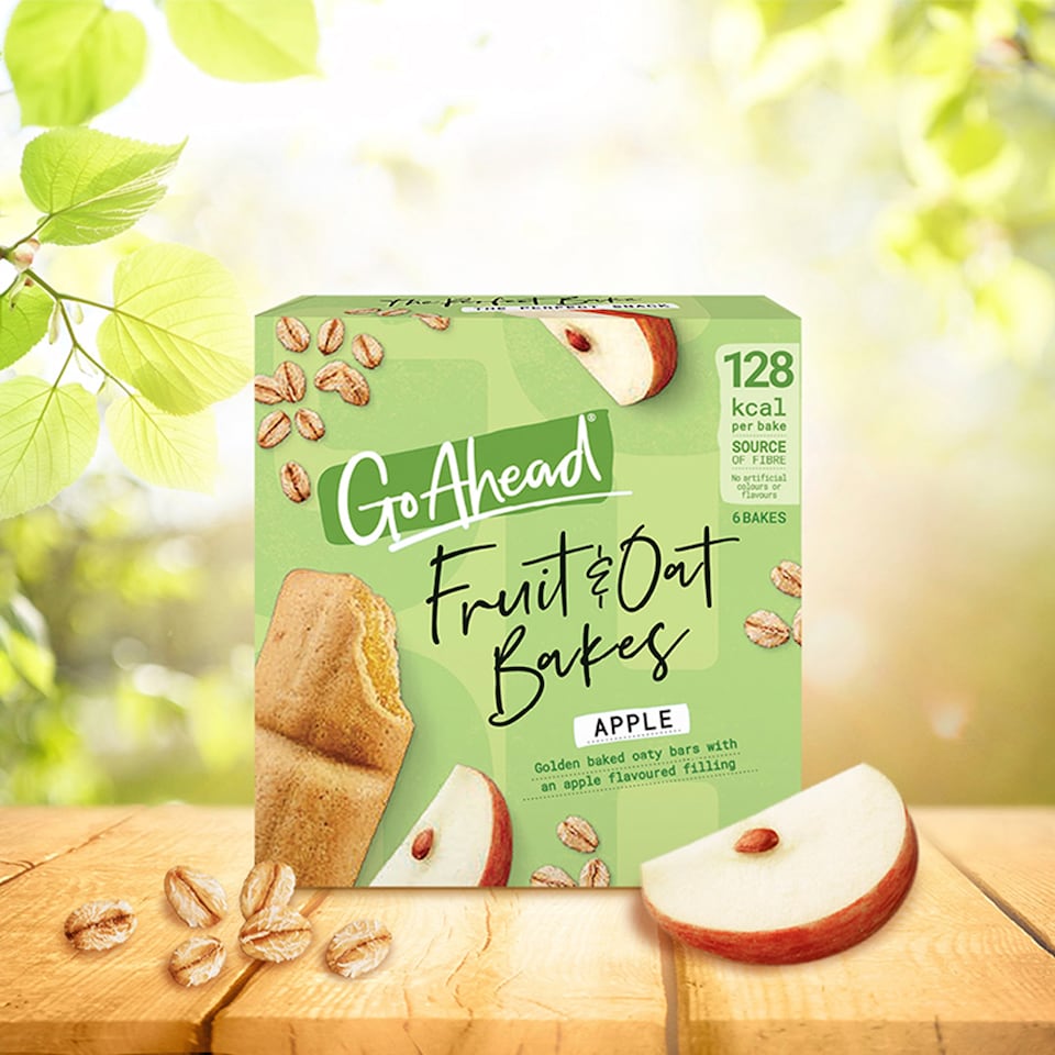 image 1 of Go Ahead 6 Fruit & Oat Bakes Apple 210g