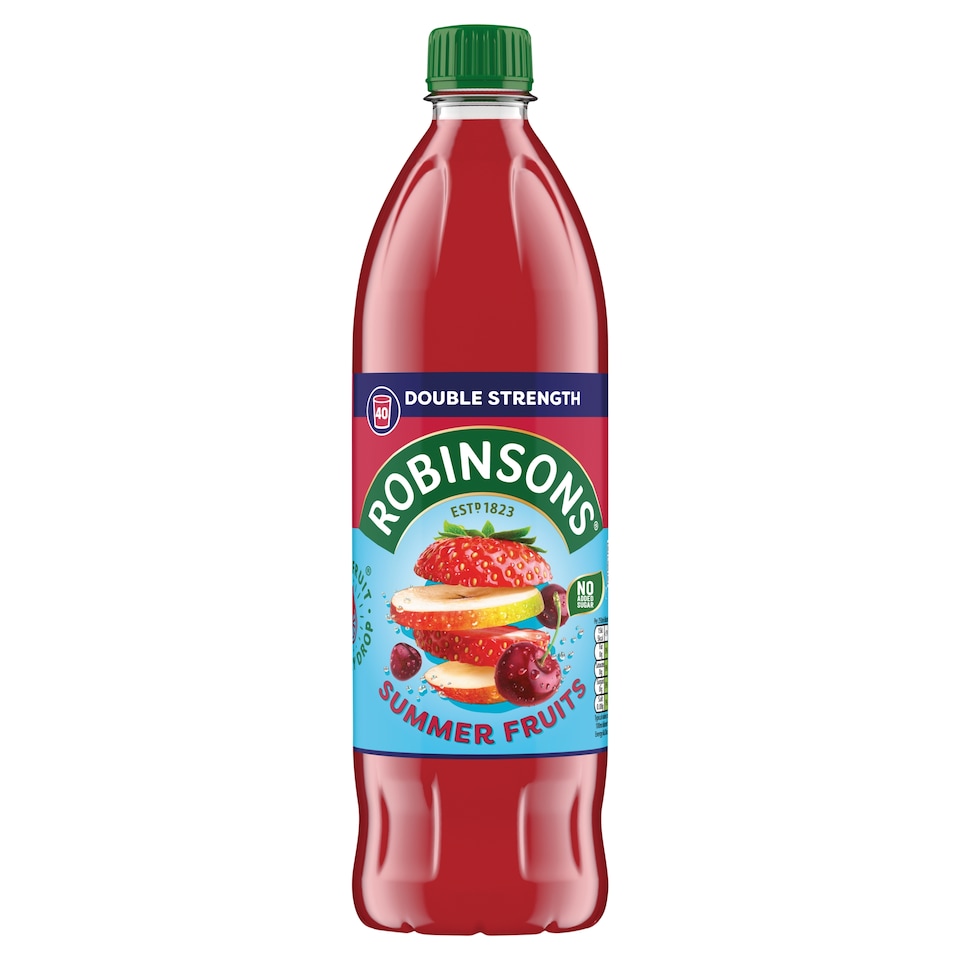 Robinsons Double Strength Summer Fruits No Added Sugar Squash 1L