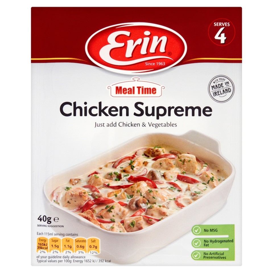Erin Casserole Chicken Supreme 40G
