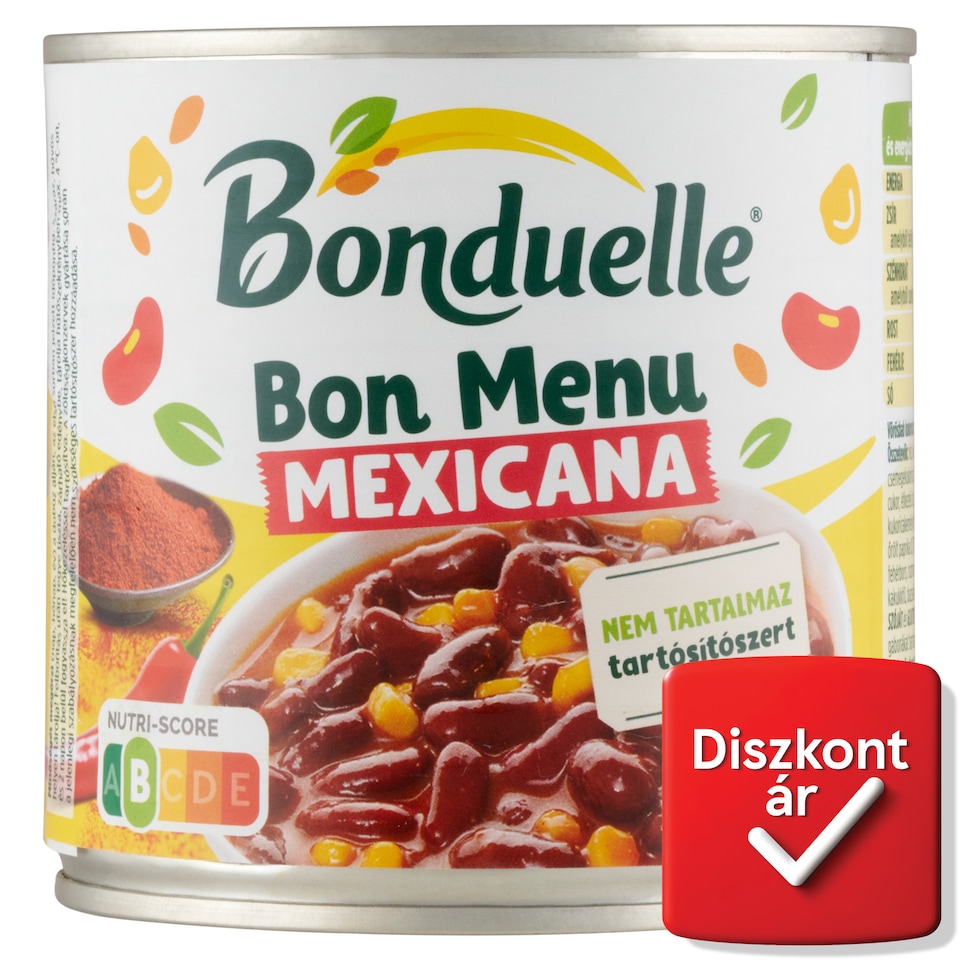 Bonduelle Bon Menu Mexicana vörösbab kukoricával, enyhe mexikói mártásban 430 g  1. kép