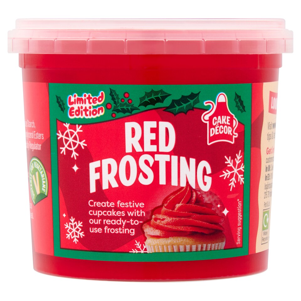 Cake Decor Red Festive Frosting 300G