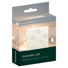Christmas Workshop 20 MICRO LED SNOWFLAKE Lights