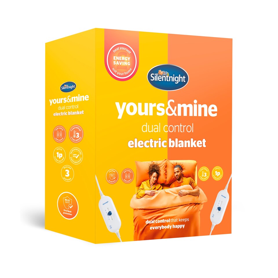 image 1 of SILENTNIGHT YOURS& MINE ELEC BLANKET DBLE