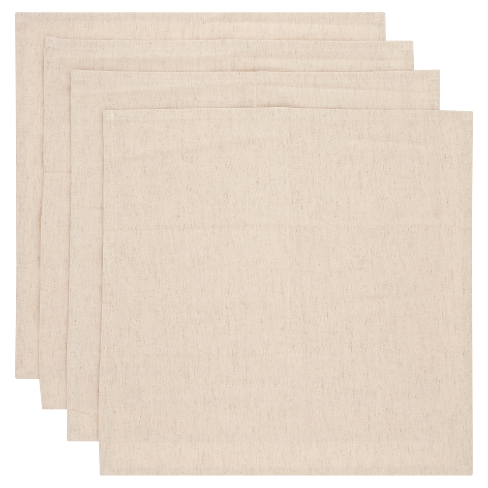 Tesco Natural Napkins 4 Pack