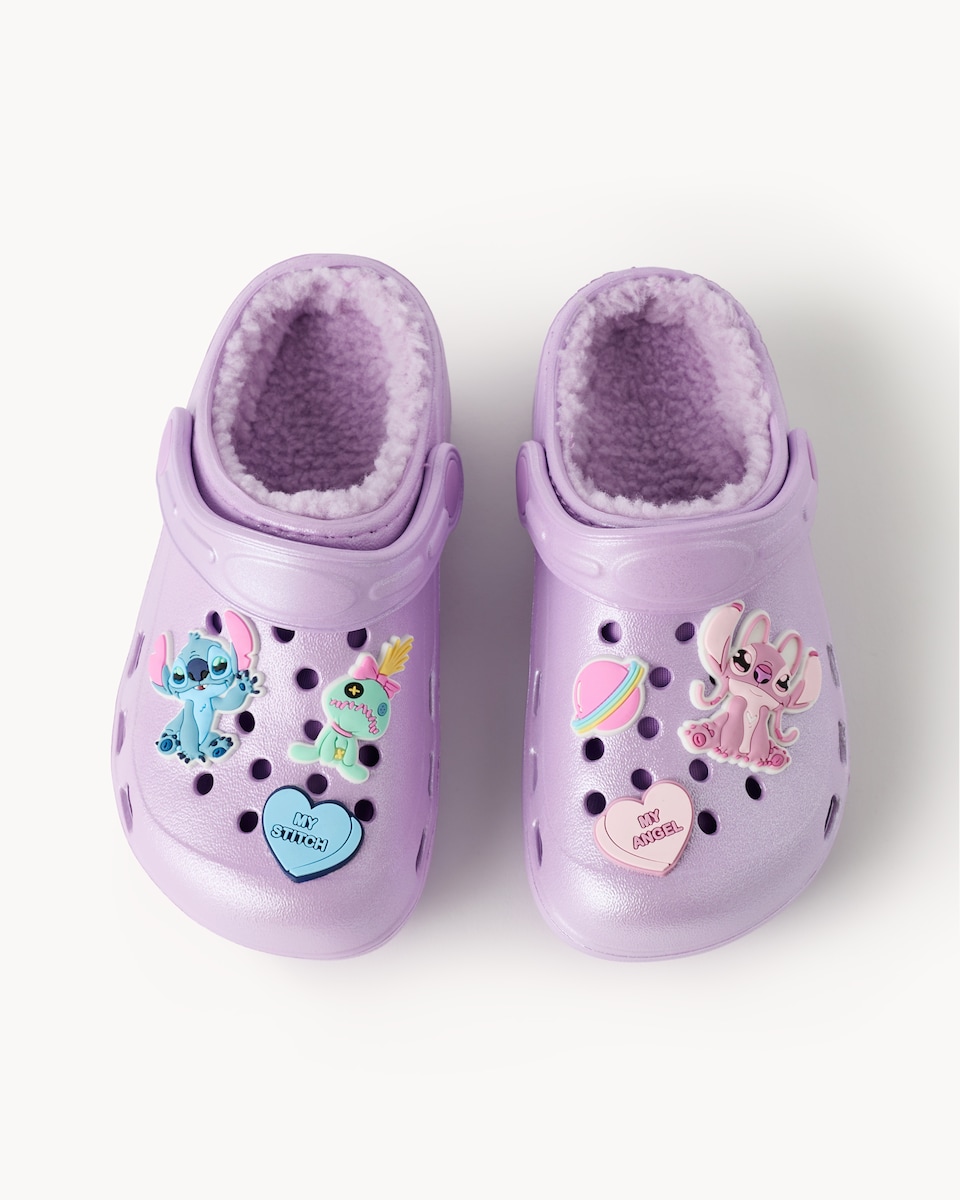 image 1 of Stitch Borg Lined Clogs in Lilac