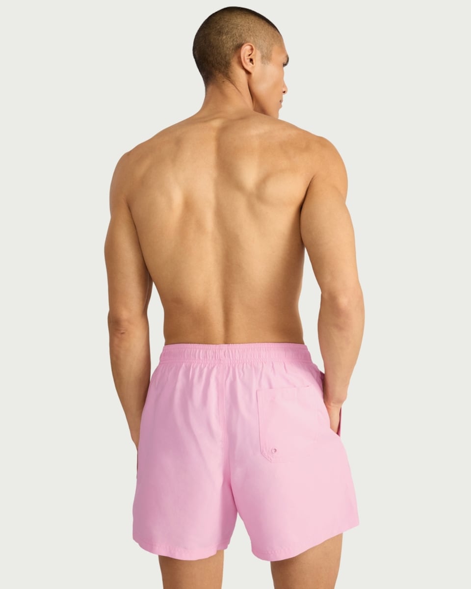 image 1 of F&F Drawstring Lined Swim Shorts in Pink