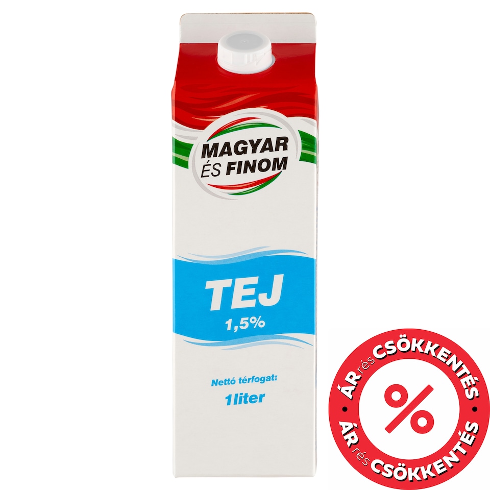Magyar és Finom tej 1,5% 1 l