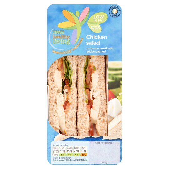Tesco Light Choice Chicken Salad Sandwich Tesco Groceries