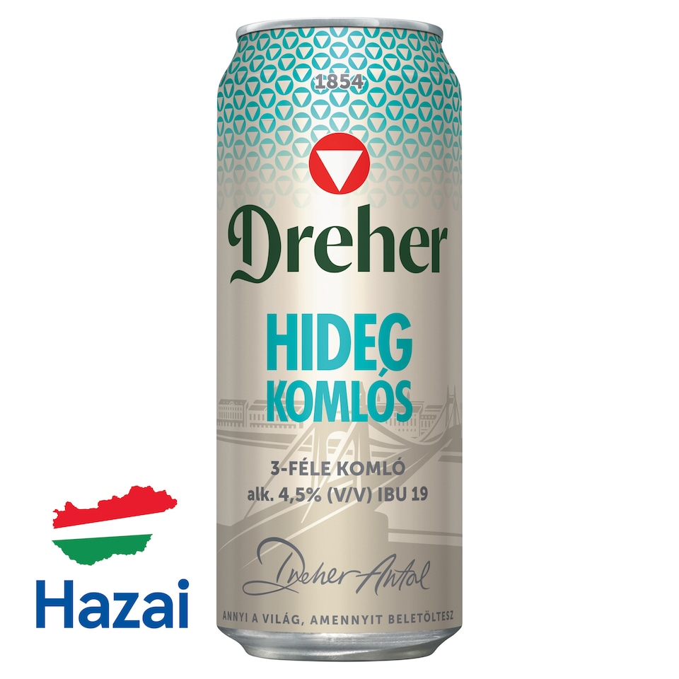 Dreher Hidegkomlós világos sör 4,5% 0,5 l