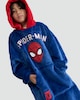 image 2 of Marvel Spider-Man Fleece Pyjama Hoodie in Blue Multi
