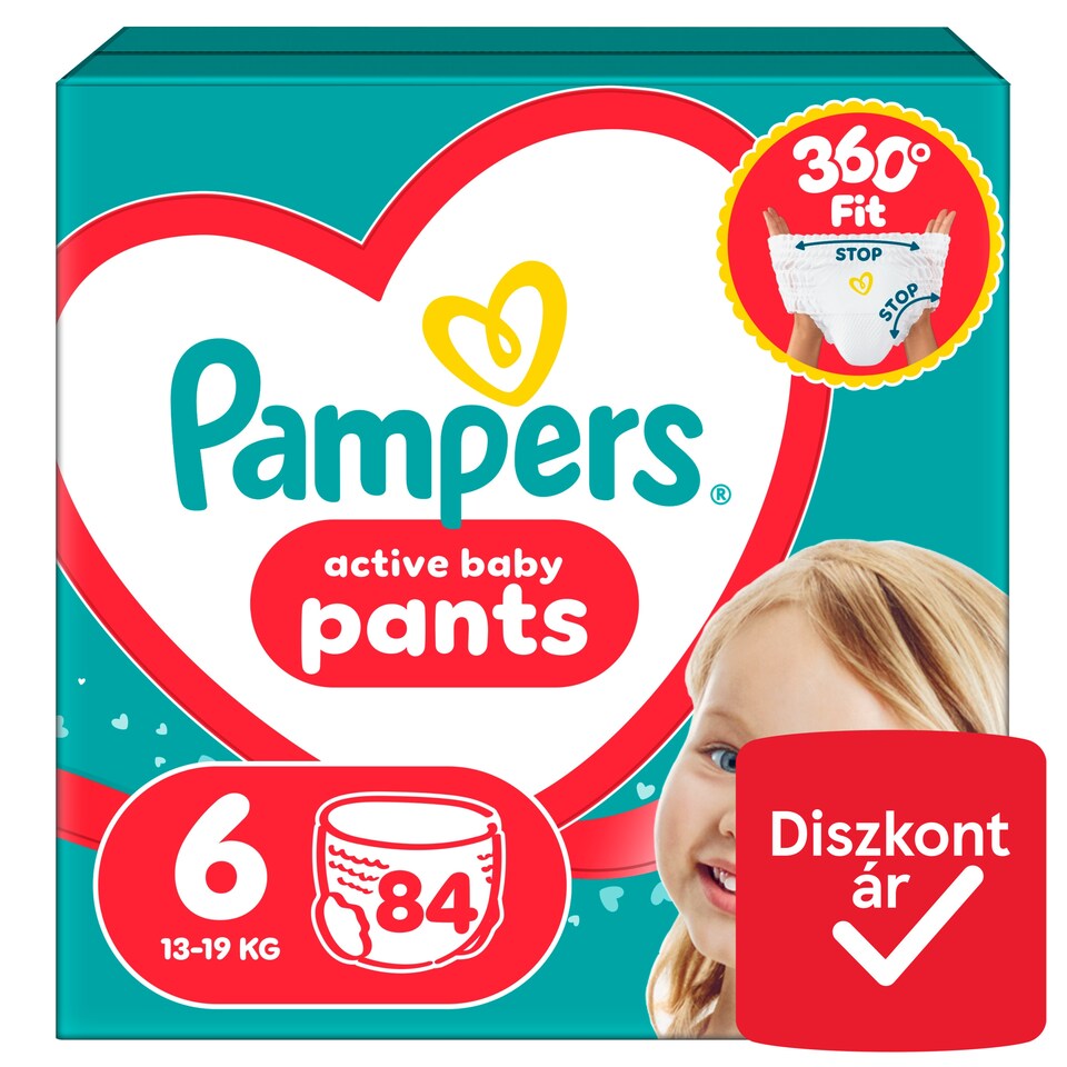 image 1 of Pampers Active Baby Pants Size 6, 84 Nappies, 13kg-19kg