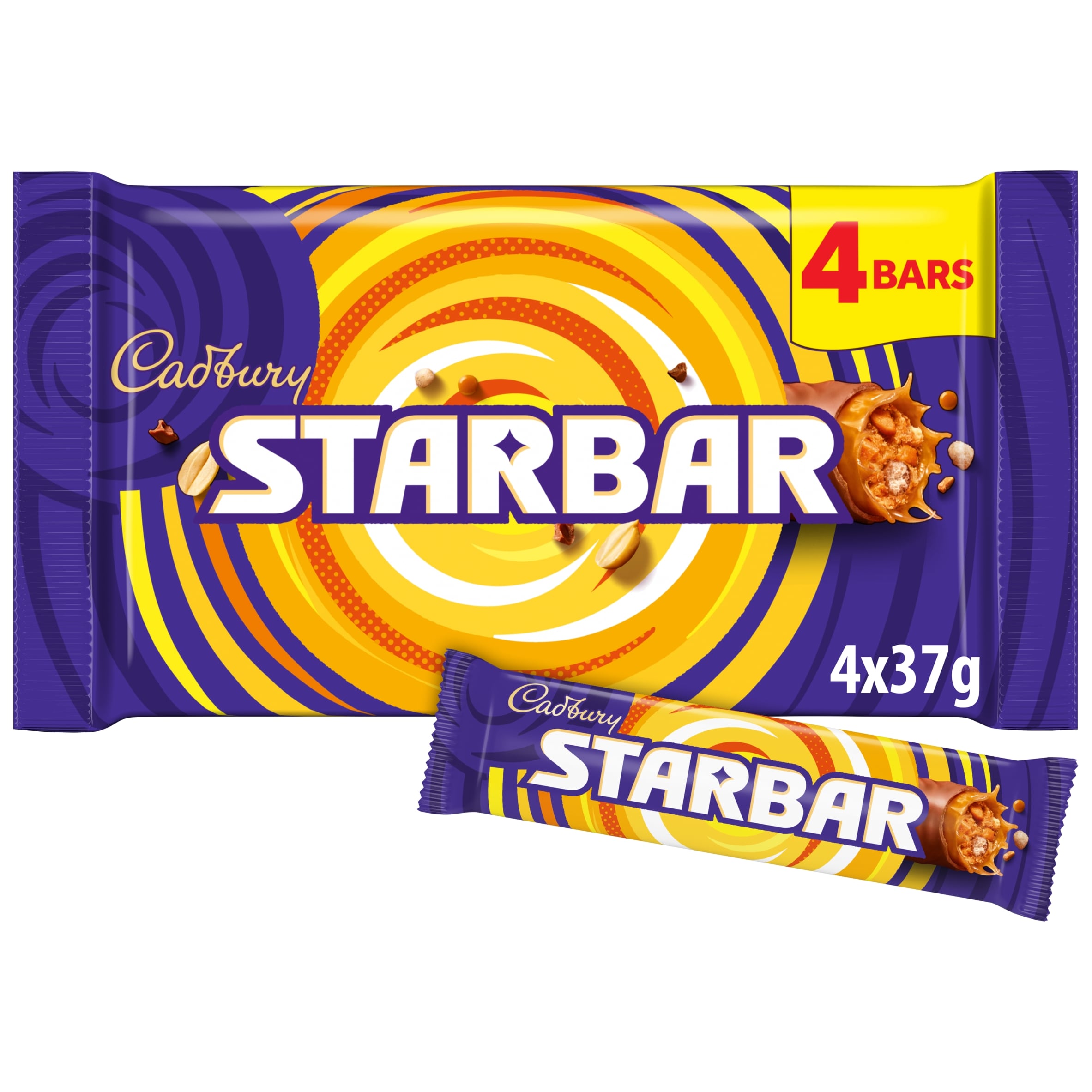 Cadbury Starbar Chocolate Peanut Bar Multipack 4 Pack 4 x 37g