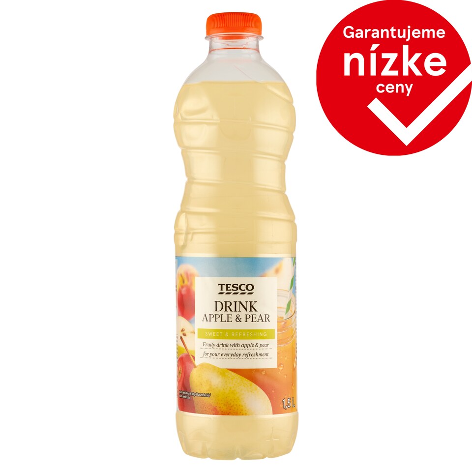 Tesco Nesýtený nealkoholický jablkovo-hruškový nápoj 1,5 l