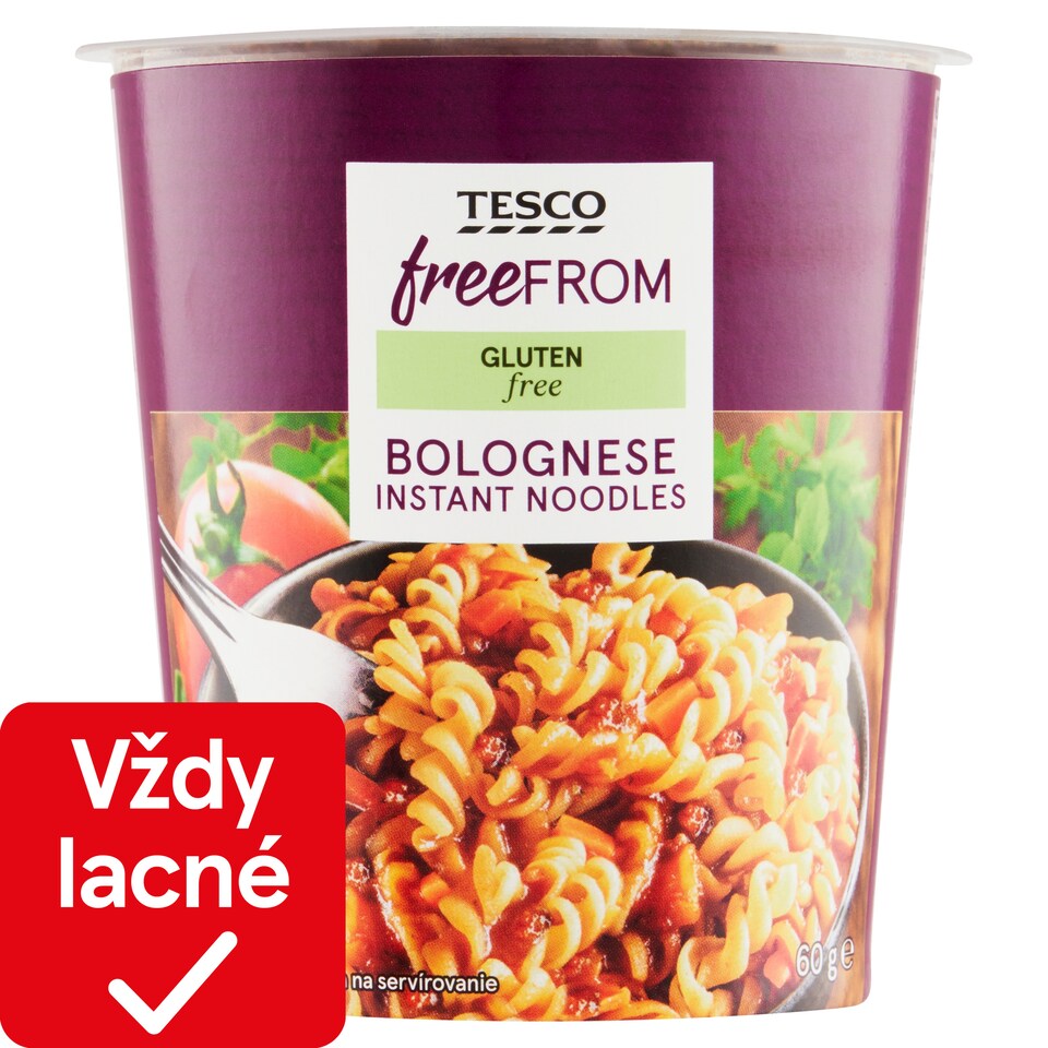 Tesco Free From Bezgluténové instantné rezance so sušenou zeleninou 60 g