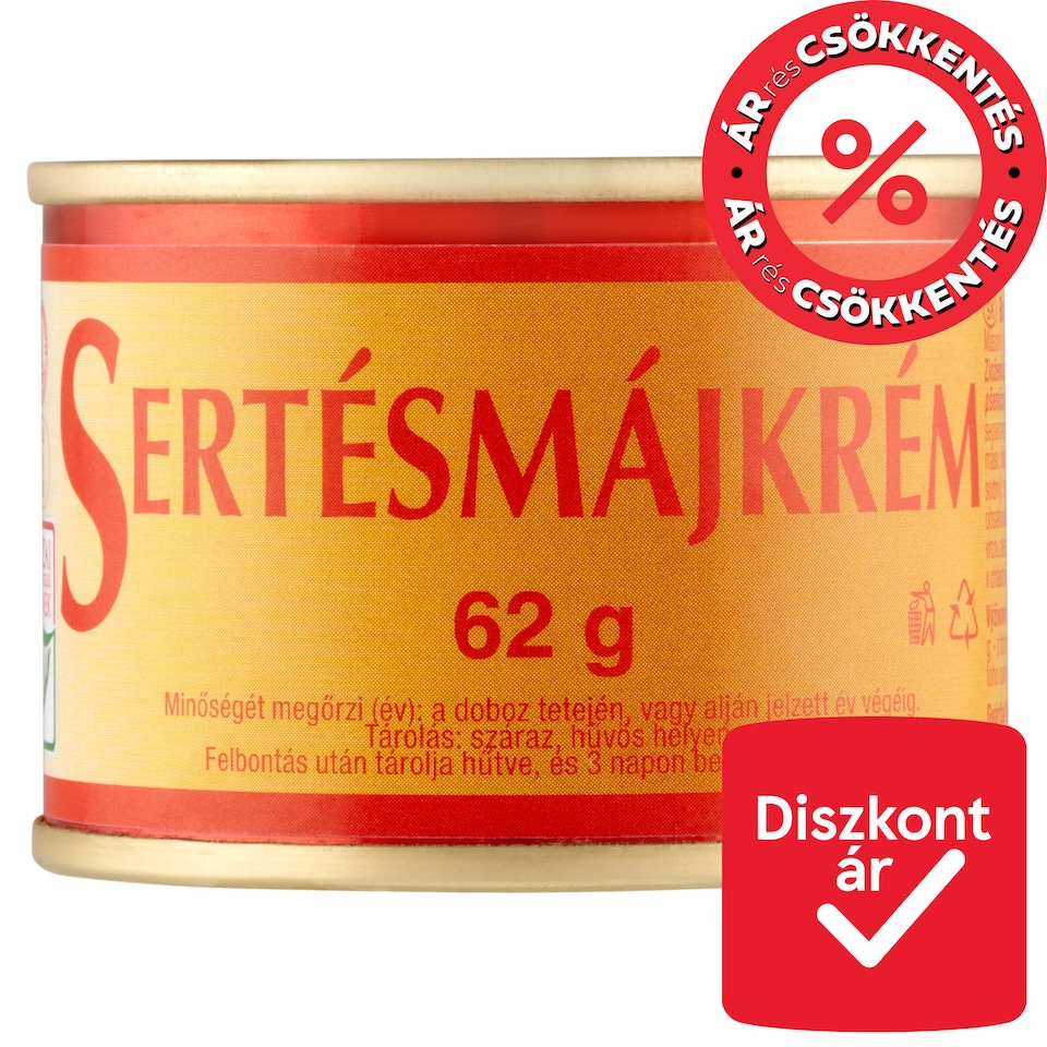 Sertésmájkrém 62 g  1. kép
