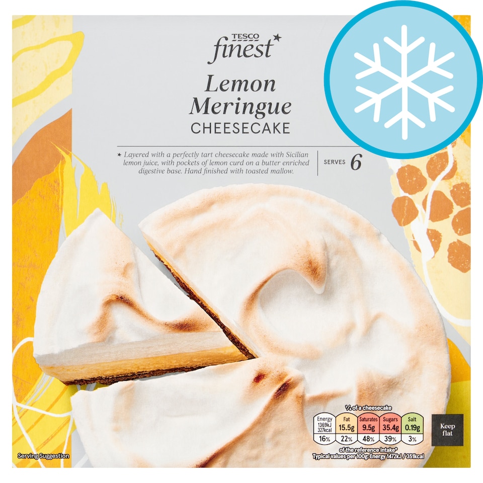 image 1 of Tesco Finest Lemon Meringue Cheesecake 558g
