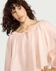 image 1 of F&F Pure Cotton Bardot Long Sleeved Blouse in Pink