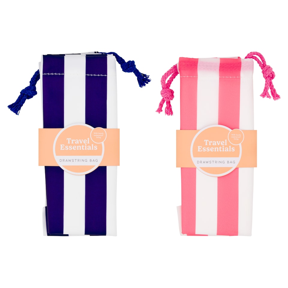 image 1 of Travel Essentials drawstring bag