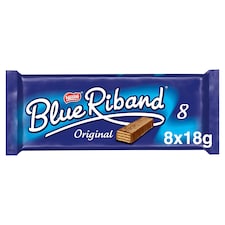 Nestle Blue Riband Milk Chocolate Wafer Biscuit Bars Multipack, 8 Pack