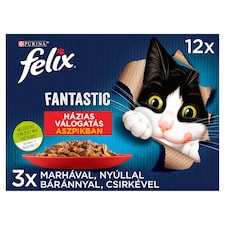 Purina Felix Fantastic házias válogatás aszpikban nedves macskaeledel 12 x 85 g (1,02 kg)