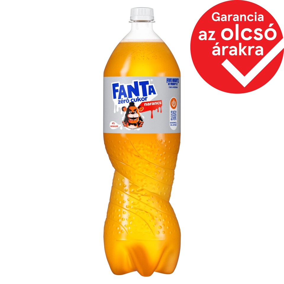 Fanta zéró cukor energiamentes narancsízű szénsavas üdítőital édesítőszerekkel 1,75 l