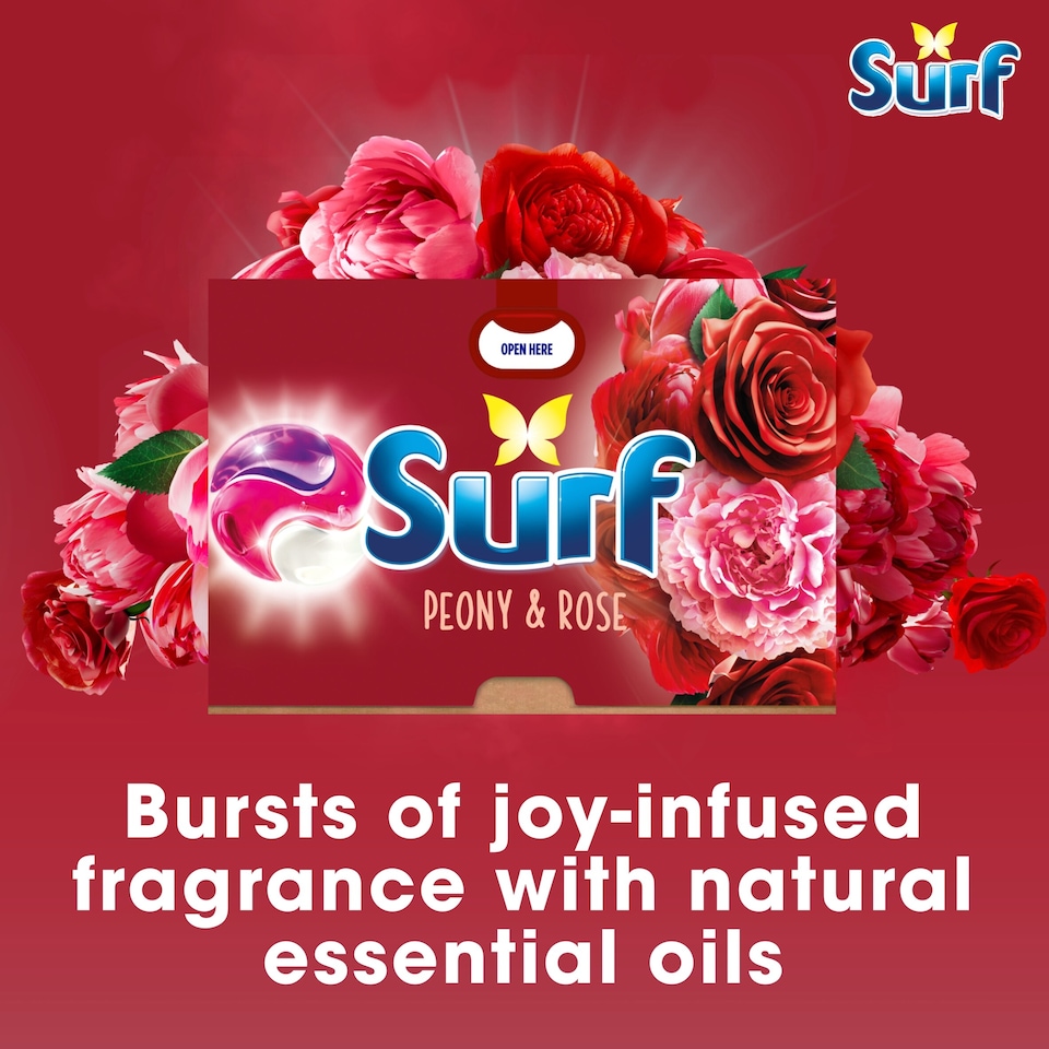 image 1 of Surf 3 In 1 Peony and Rose Washing Capsules 26 Washes 449.8g