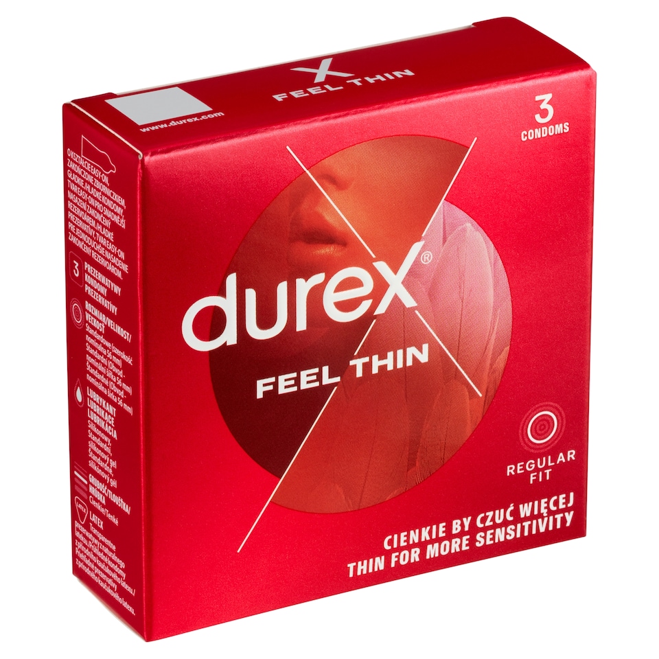 Obrázek 1 pro produkt Durex Feel Thin Regular Fit kondomy 3 ks