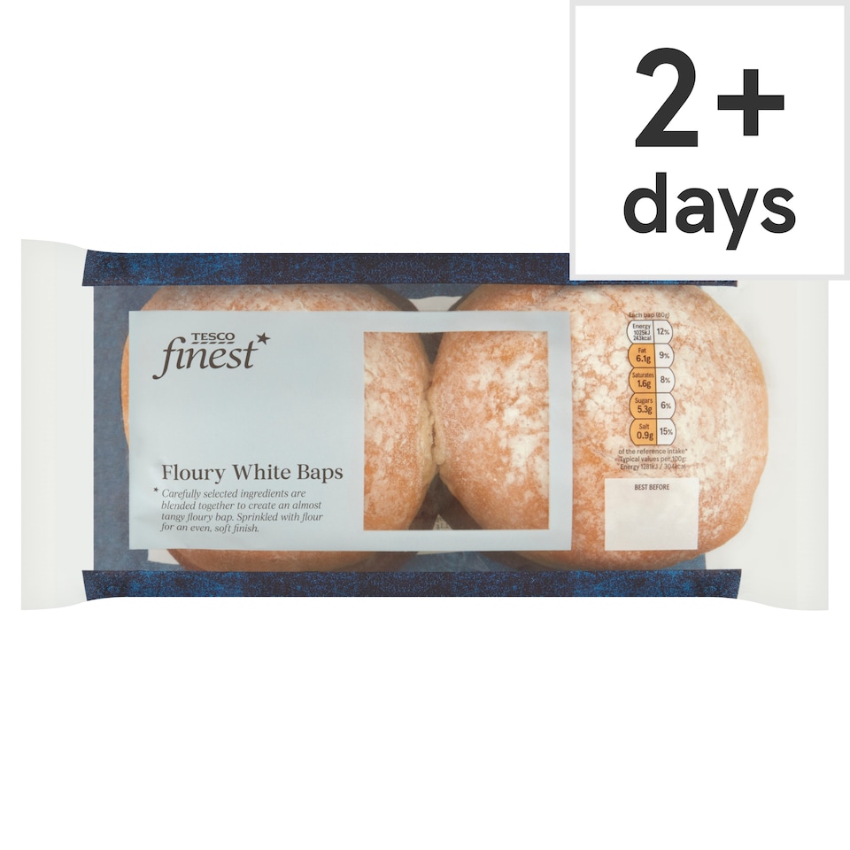Tesco Finest White Bap 280 G