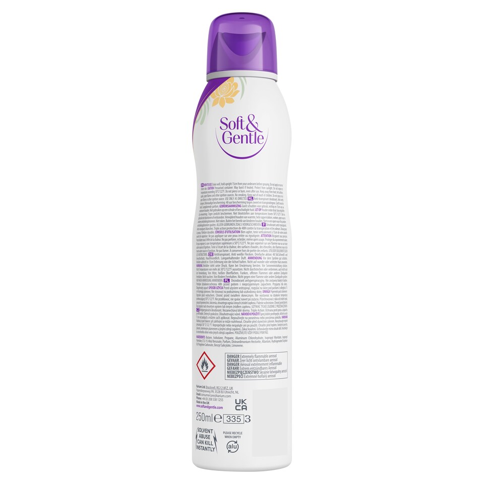 image 1 of Soft & Gentle Antiperspirant Deodorant Magnolia Hug 250Ml