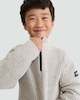 image 2 of F&F Boys Chenille Half-Zip Knitted Jumper in Ecru