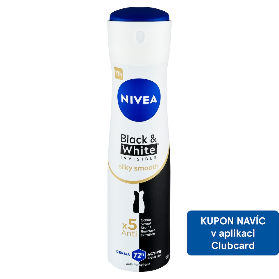 image 1 of Nivea Black & White Invisible Silky Smooth Antiperspirant Spray 150ml