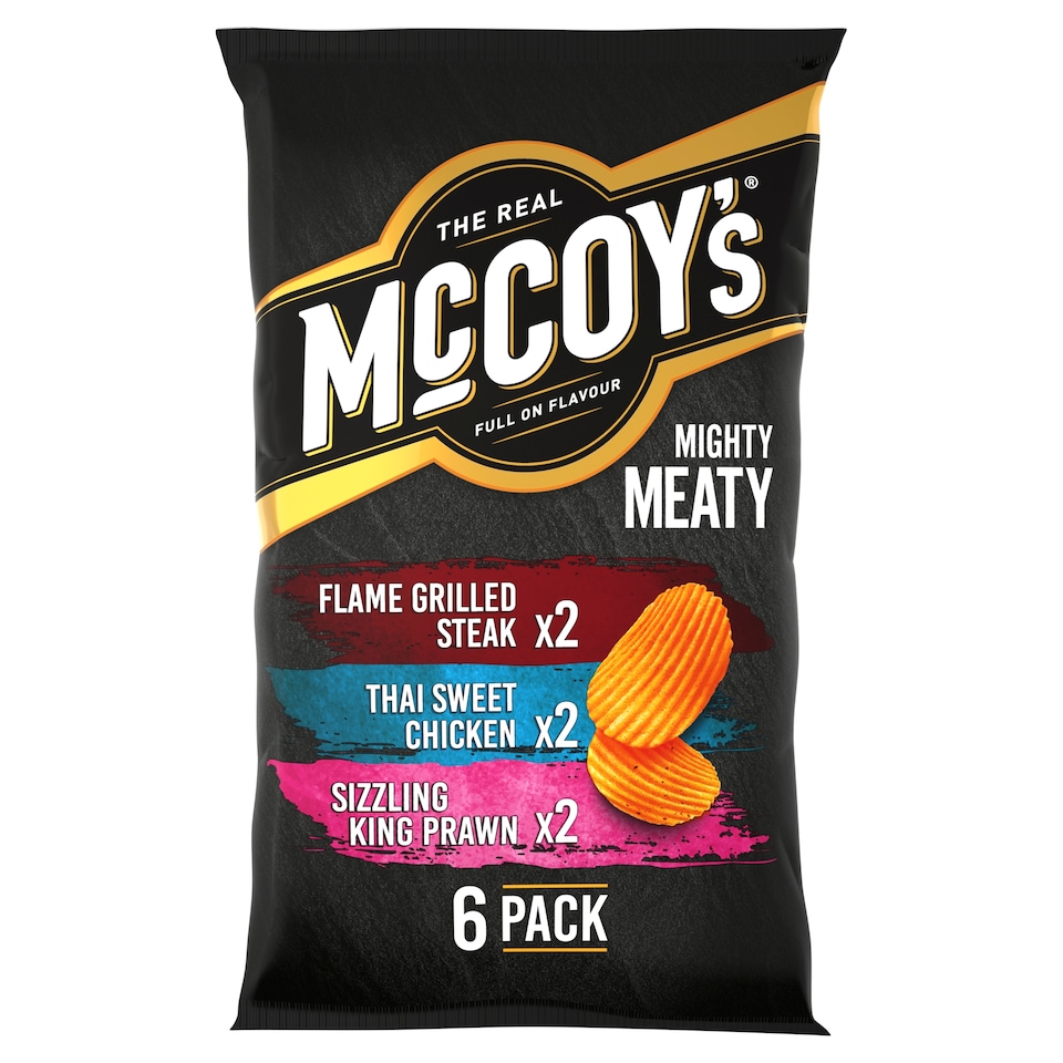 Mccoy's Mighty Meaty Variety Crisps 6X25g