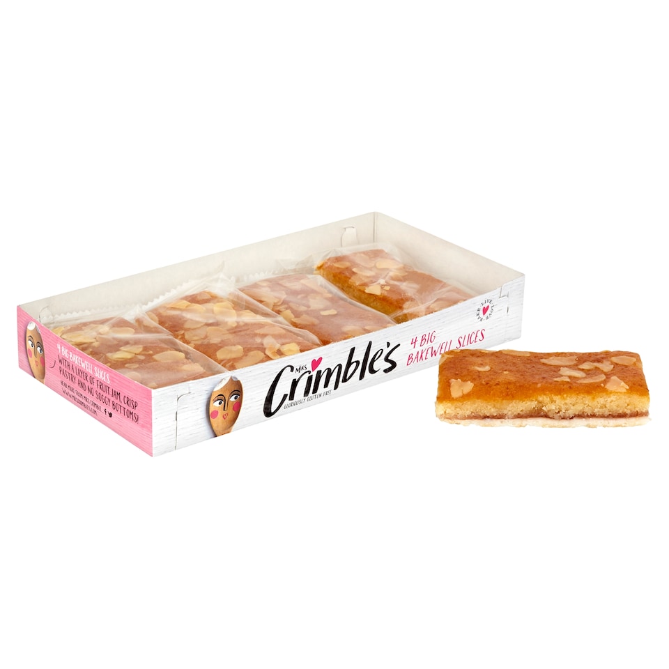 image 1 of Mrs Crimble's Bakewell Slices 4 Pack