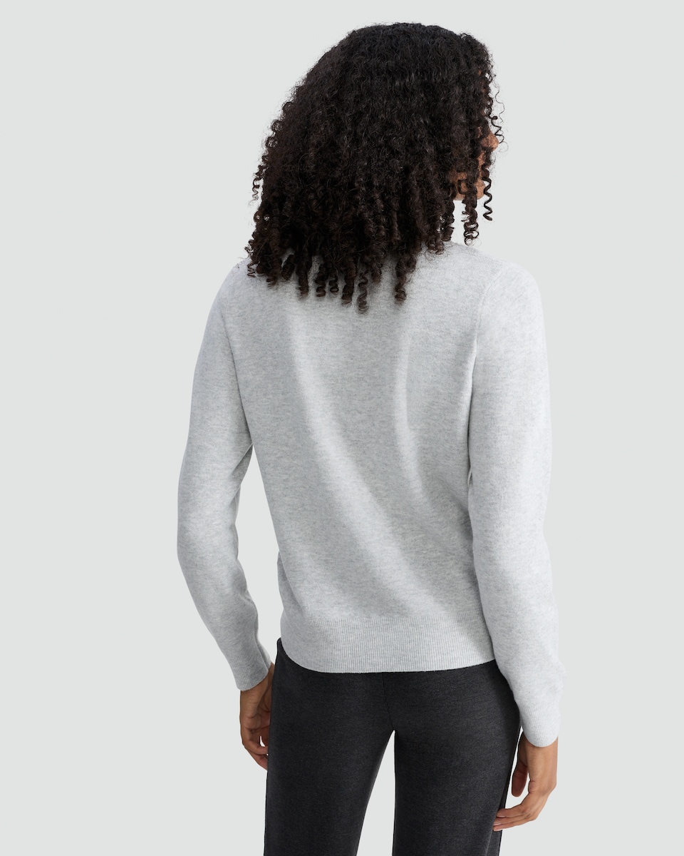 image 1 of F&F Knitted Crew Neck Knit Jumper with Wool in Silver