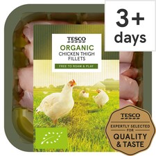Tesco Organic Chicken Thigh Fillet 400G