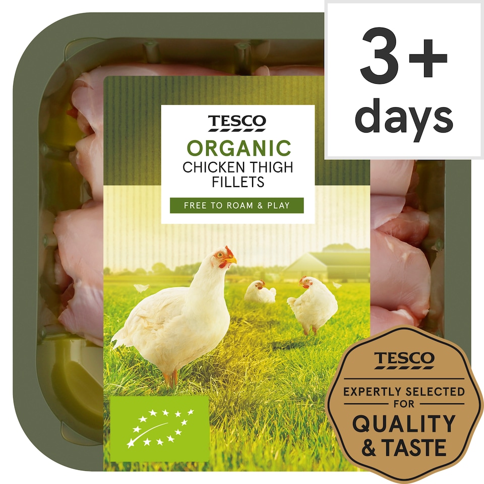 Tesco Organic Chicken Thigh Fillet 400G