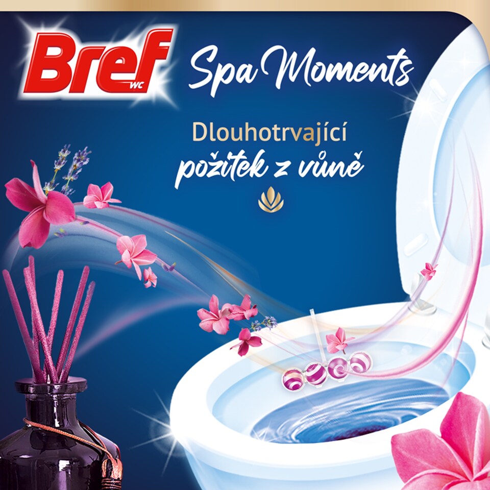 image 1 of Bref Spa Moments Harmony tuhý WC blok 3 x 50g
