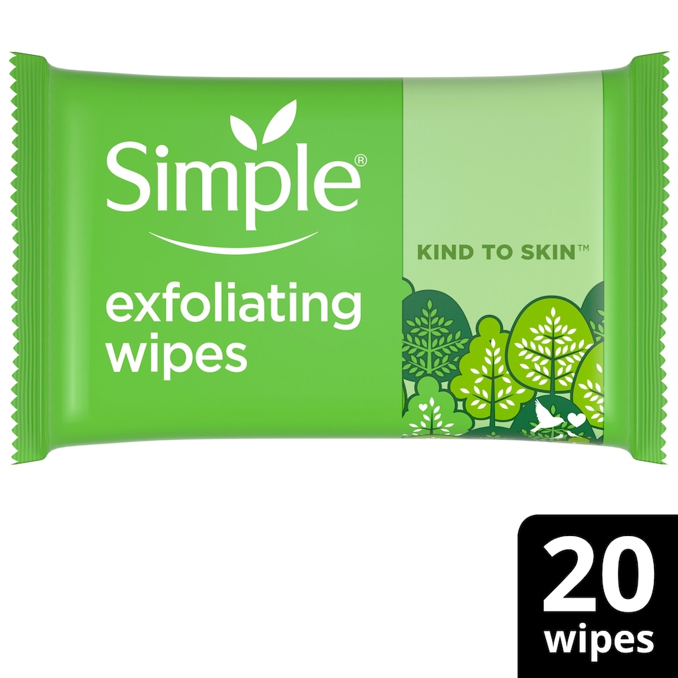 image 1 of Simple Kind To Skin Exfoliating Wipes 20 Pack