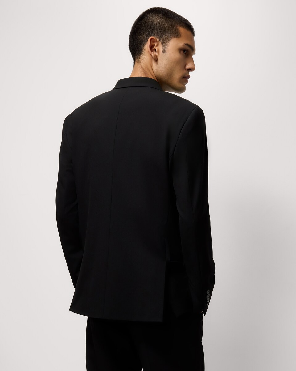 image 1 of F&F Tailored Fit Double Breasted Formal Suit Jacket in Black